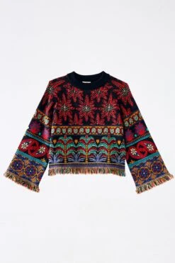 Farm Rio Black Night Sky Sweater -Farm Rio 308284 06