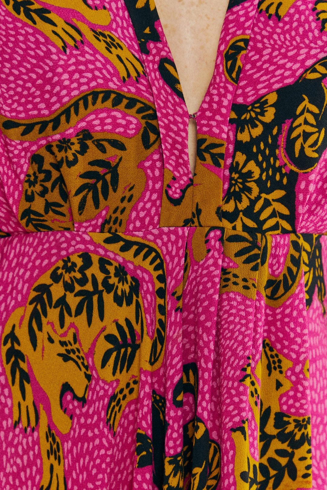 Farm Rio Pink Wild Leopards Maxi Dress 8 Farm Rio Pink Wild Leopards Maxi Dress - Image 6