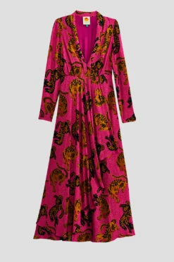 Farm Rio Pink Wild Leopards Maxi Dress 12 Farm Rio Pink Wild Leopards Maxi Dress -Farm Rio 308345 06