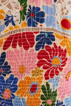 Farm Rio Sand Sunny Daisies Blouse -Farm Rio 309082 06