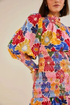 Farm Rio Sand Sunny Daisies Mini Dress 8 Farm Rio Sand Sunny Daisies Mini Dress -Farm Rio 309084 02