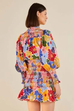 Farm Rio Sand Sunny Daisies Mini Dress 9 Farm Rio Sand Sunny Daisies Mini Dress -Farm Rio 309084 03