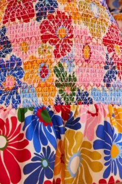 Farm Rio Sand Sunny Daisies Mini Dress 10 Farm Rio Sand Sunny Daisies Mini Dress -Farm Rio 309084 04