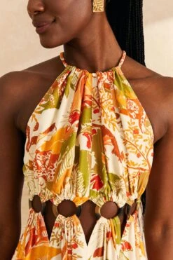 Farm Rio Sand Leopard Forest Maxi Dress 10 Farm Rio Sand Leopard Forest Maxi Dress -Farm Rio 309151 03