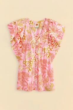 Farm Rio Pink Mixed Lobsters Organic Cotton Mini Dress -Farm Rio 309152 06