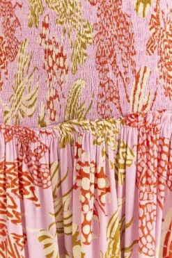 Farm Rio Pink Mixed Lobsters Midi Dress 14 Farm Rio Pink Mixed Lobsters Midi Dress -Farm Rio 309155 06