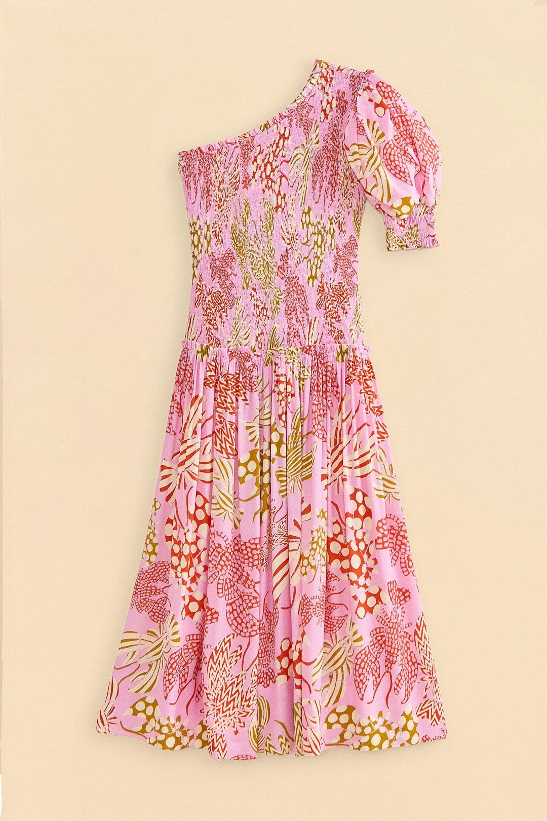 Farm Rio Pink Mixed Lobsters Midi Dress 9 Farm Rio Pink Mixed Lobsters Midi Dress - Image 7