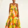 Farm Rio Red Neon Floral Maxi Dress 1 Farm Rio Red Neon Floral Maxi Dress -Farm Rio 309157 01