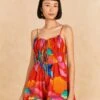 Farm Rio Red Ombre Chita Organic Cotton Romper 2 Farm Rio Red Ombre Chita Organic Cotton Romper -Farm Rio 309164 01