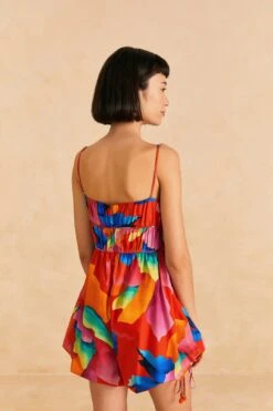 Farm Rio Red Ombre Chita Organic Cotton Romper -Farm Rio 309164 04