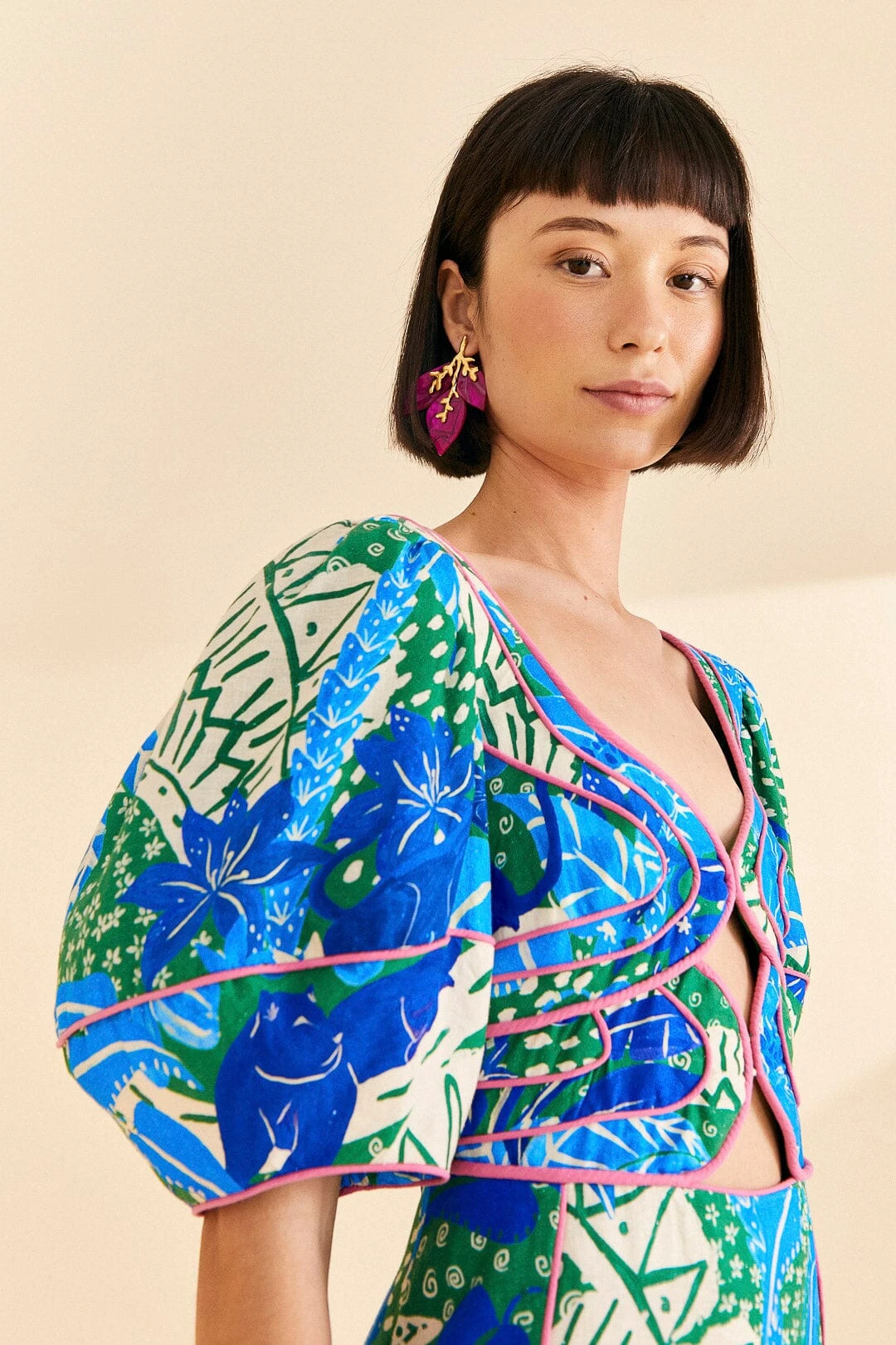 Farm Rio Green Jungle Panther Midi Dress 5 Farm Rio Green Jungle Panther Midi Dress - Image 3