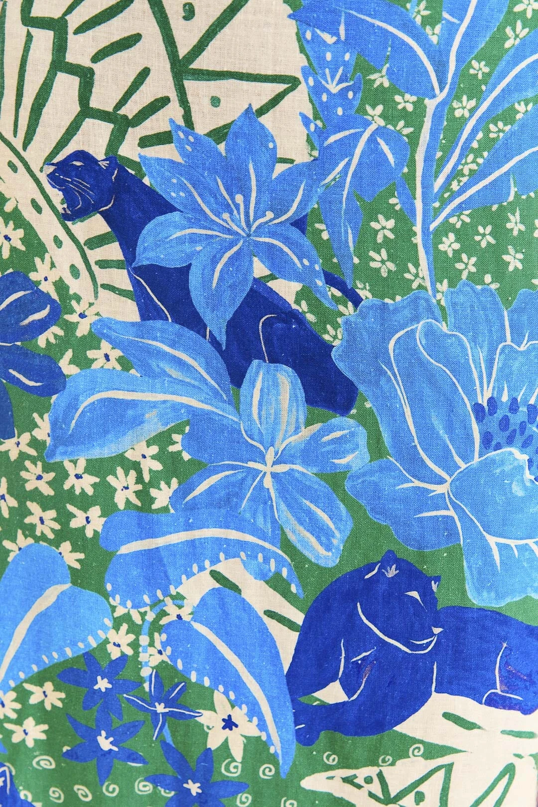 Farm Rio Green Jungle Panther Midi Dress 7 Farm Rio Green Jungle Panther Midi Dress - Image 5