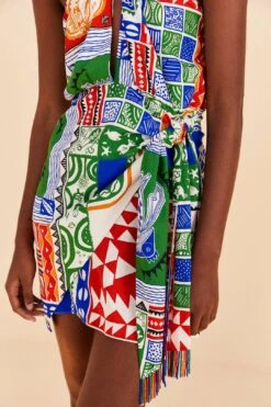 Farm Rio Off-White Pitta Colors Mini Dress -Farm Rio 309169 03