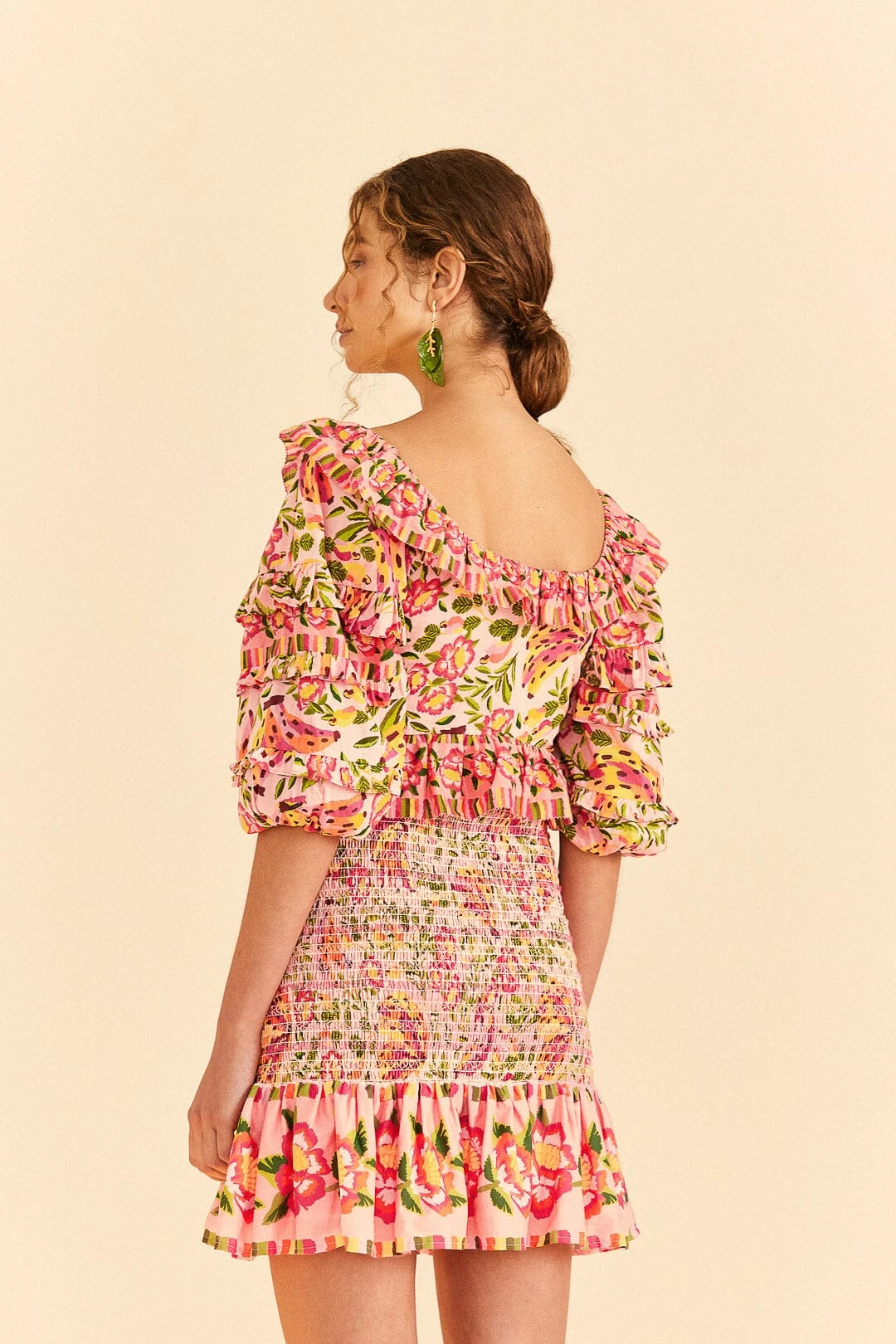 Farm Rio Pink Painted Bananas Top 6 Farm Rio Pink Painted Bananas Top - Image 4