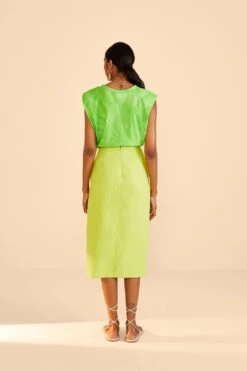 Farm Rio Lime Leaf Midi Skirt 8 Farm Rio Lime Leaf Midi Skirt -Farm Rio 309179 03