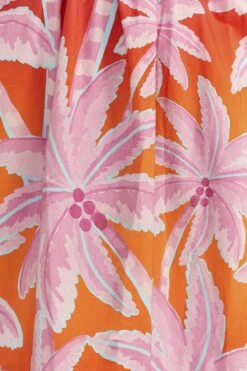 Farm Rio Red Coconut Tree Organic Cotton Midi Dress 11 Farm Rio Red Coconut Tree Organic Cotton Midi Dress -Farm Rio 309180 05