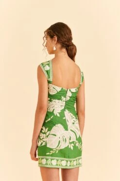 Farm Rio Green Lace Monsteras Mini Dress -Farm Rio 309182 04