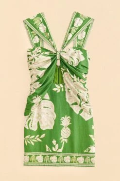 Farm Rio Green Lace Monsteras Mini Dress -Farm Rio 309182 06