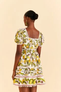 Farm Rio Off-white Fruit Orchard Mini Dress -Farm Rio 309184 03