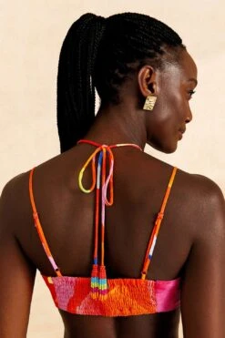 Farm Rio Red Ombre Chita Top -Farm Rio 309186 03