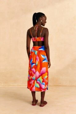 Farm Rio Red Ombre Chita Top -Farm Rio 309186 04