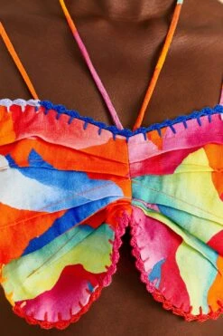 Farm Rio Red Ombre Chita Top -Farm Rio 309186 05