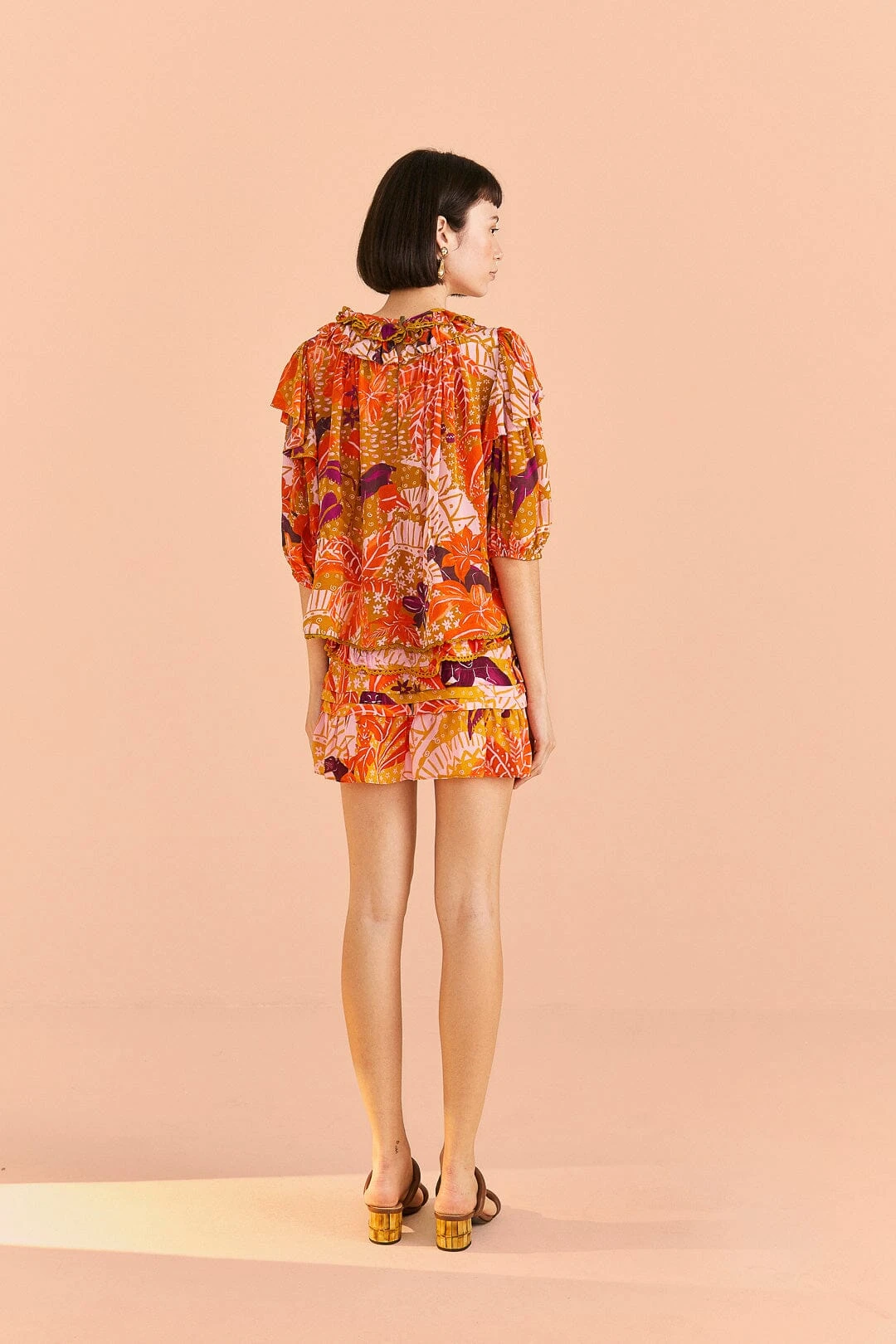 Farm Rio Beige Jungle Panther Blouse 6 Farm Rio Beige Jungle Panther Blouse - Image 4