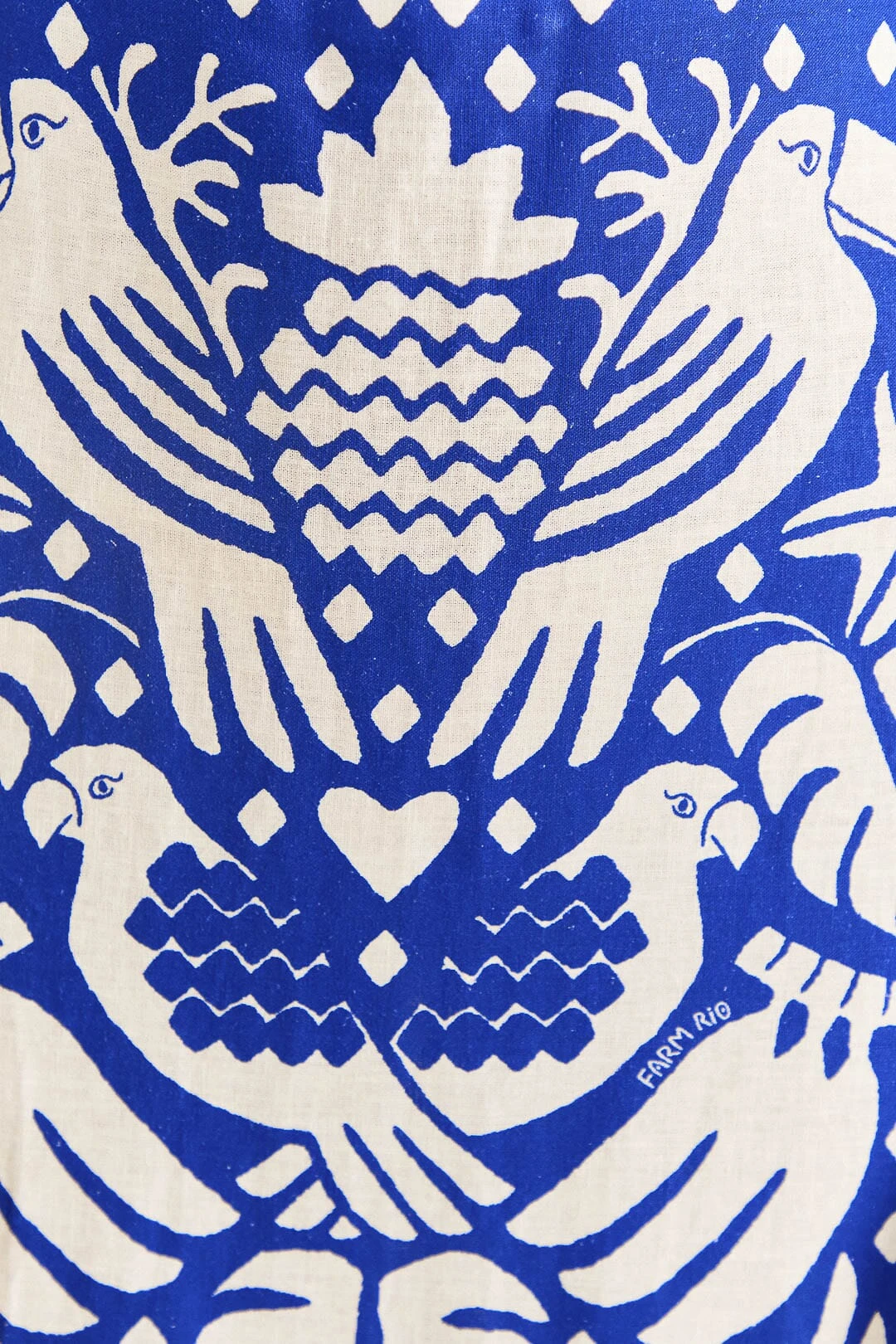 Farm Rio Navy Blue Jungle Scarf Midi Dress 8 Farm Rio Navy Blue Jungle Scarf Midi Dress - Image 6