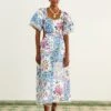 Farm Rio Off-White Romantic Bandanas Midi Dress -Farm Rio 309191 01