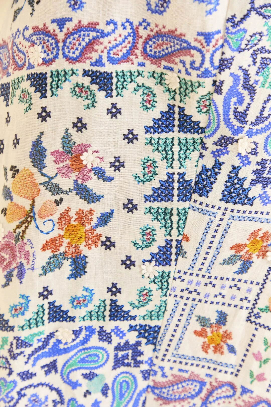 Farm Rio Off-White Romantic Bandanas Midi Dress 6 Farm Rio Off-White Romantic Bandanas Midi Dress - Image 4