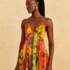 Farm Rio Mixed Romantic Garden Mini Dress 1 Farm Rio Mixed Romantic Garden Mini Dress -Farm Rio 309192 01