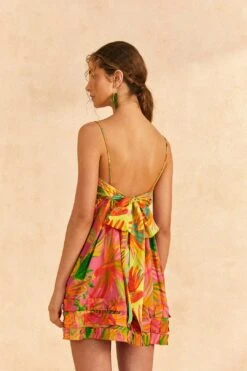 Farm Rio Mixed Painted Birds Mini Dress -Farm Rio 309193 04