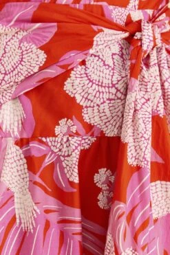 Farm Rio Red Dewdrop Floral Midi Dress 12 Farm Rio Red Dewdrop Floral Midi Dress -Farm Rio 309194 05