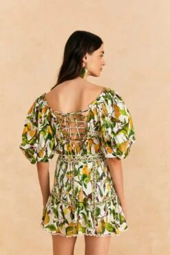 Farm Rio Off-White Fruit Orchard Mini Skirt 11 Farm Rio Off-White Fruit Orchard Mini Skirt -Farm Rio 309205 04