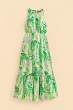 Farm Rio Green Dewdrop Floral Midi Dress -Farm Rio 309210 05
