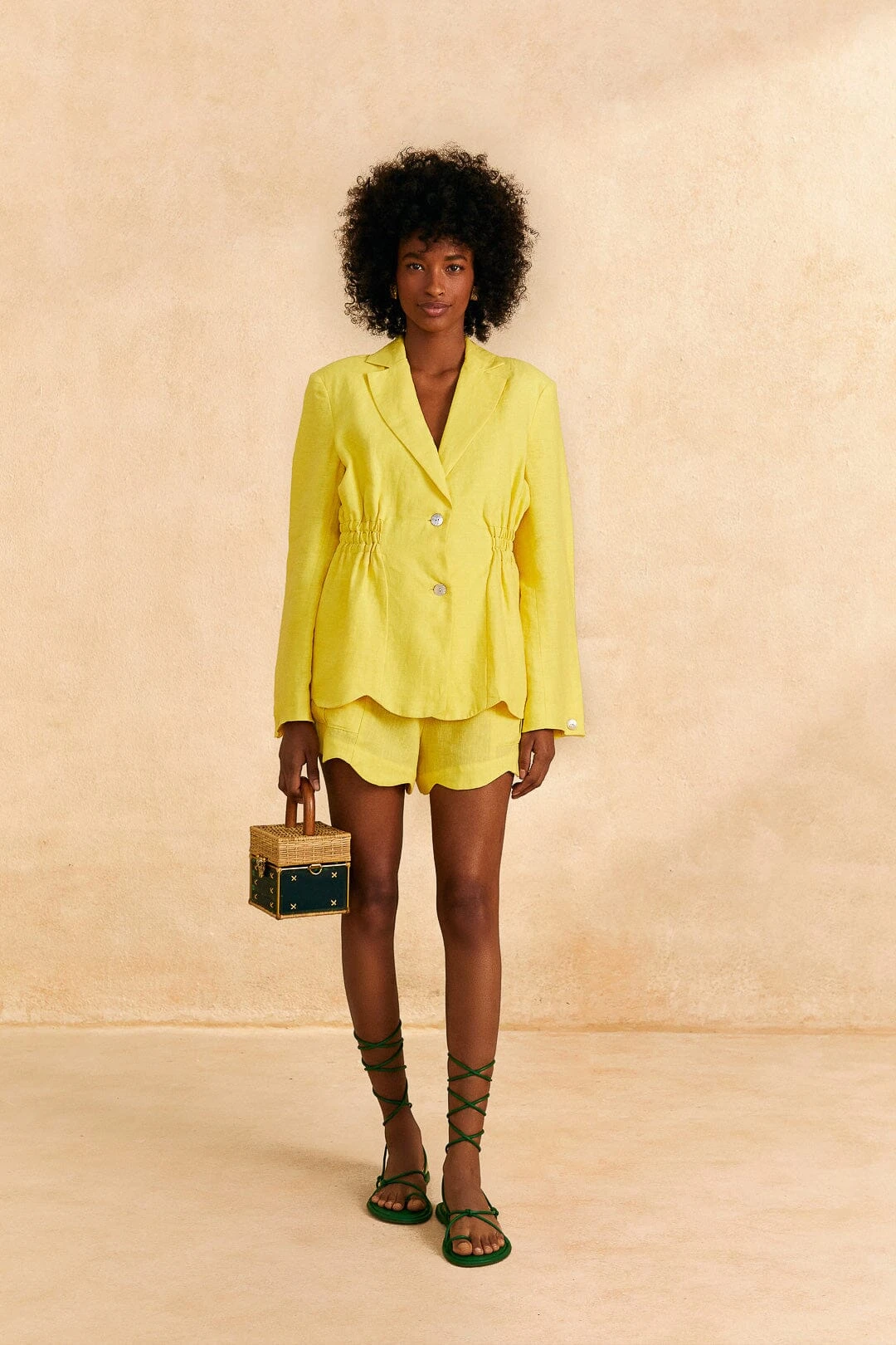 Farm Rio Bright Yellow Shorts 4 Farm Rio Bright Yellow Shorts - Image 2