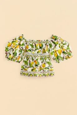Farm Rio Off-White Fruit Orchard Blouse 13 Farm Rio Off-White Fruit Orchard Blouse -Farm Rio 309214 06