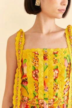 Farm Rio Yellow Fruits Paradise Blouse -Farm Rio 309219 03