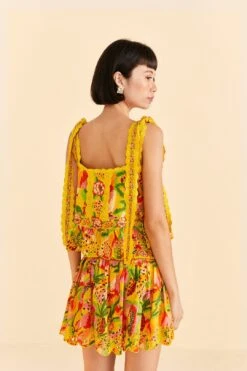 Farm Rio Yellow Fruits Paradise Blouse -Farm Rio 309219 04