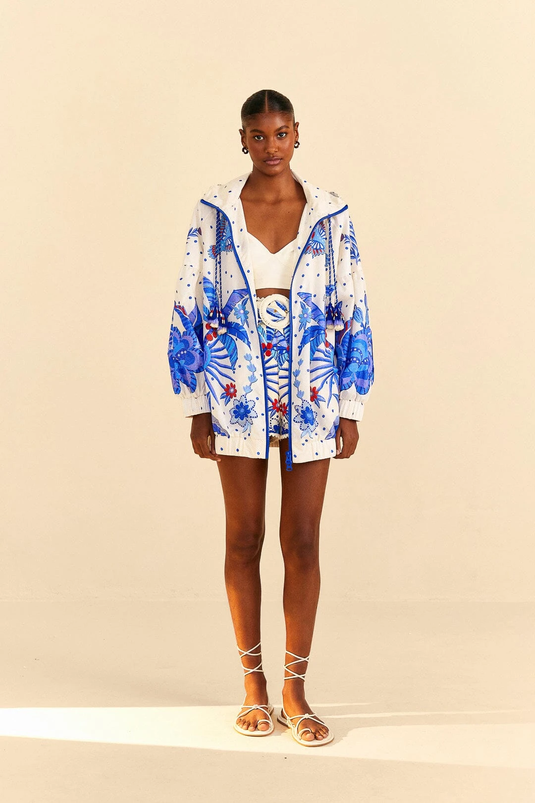 Farm Rio Off-White Jungle Chic Shorts 5 Farm Rio Off-White Jungle Chic Shorts - Image 3