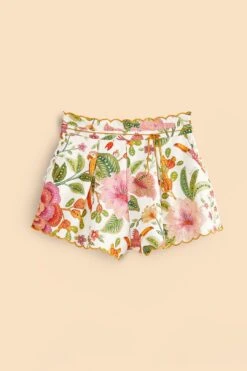 Farm Rio Off-White Macaw Bloom Shorts -Farm Rio 309223 06
