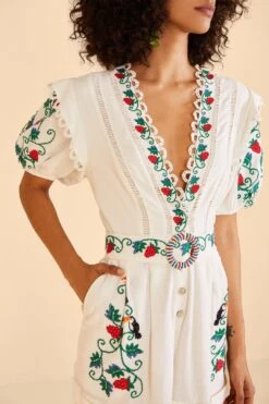 Farm Rio Cross Stitch Toucan Embroidered Romper 10 Farm Rio Cross Stitch Toucan Embroidered Romper -Farm Rio 309230 03