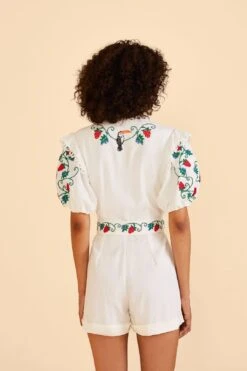 Farm Rio Cross Stitch Toucan Embroidered Romper 11 Farm Rio Cross Stitch Toucan Embroidered Romper -Farm Rio 309230 04