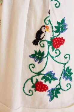 Farm Rio Cross Stitch Toucan Embroidered Romper 12 Farm Rio Cross Stitch Toucan Embroidered Romper -Farm Rio 309230 05