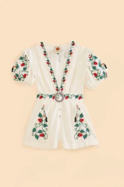 Farm Rio Cross Stitch Toucan Embroidered Romper 13 Farm Rio Cross Stitch Toucan Embroidered Romper -Farm Rio 309230 06