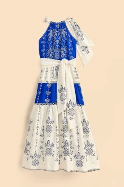 Farm Rio Navy Blue Embroidered Jungle Scarf Maxi Dress -Farm Rio 309237 05