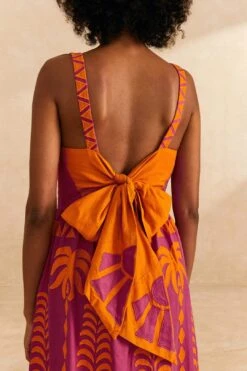 Farm Rio Orange Pineapple Love Cutwork Dress 8 Farm Rio Orange Pineapple Love Cutwork Dress -Farm Rio 309238 03