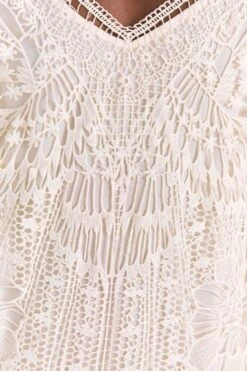 Farm Rio Off-White Guipure Midi Dress -Farm Rio 309243 05