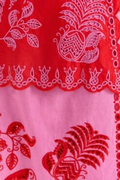 Farm Rio Red Palm Tree Richelieu Midi Skirt 12 Farm Rio Red Palm Tree Richelieu Midi Skirt -Farm Rio 309245 05
