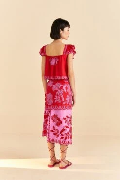 Farm Rio Red Palm Tree Richelieu Blouse 11 Farm Rio Red Palm Tree Richelieu Blouse -Farm Rio 309247 04